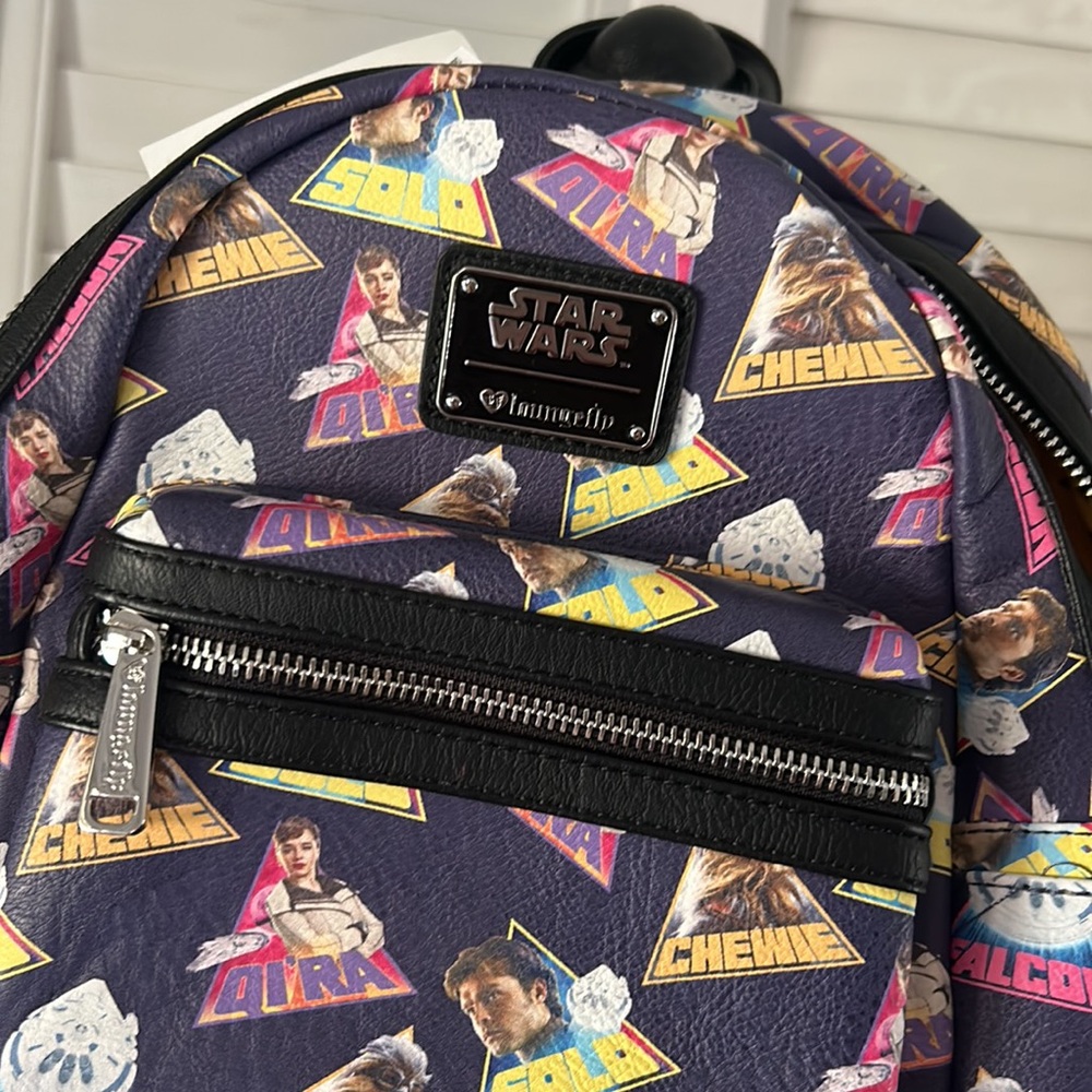 STAR WARS CHARACTERS  DISNEY Disneyland LOUNGEFLY MINI backpack NWT 🎆💫